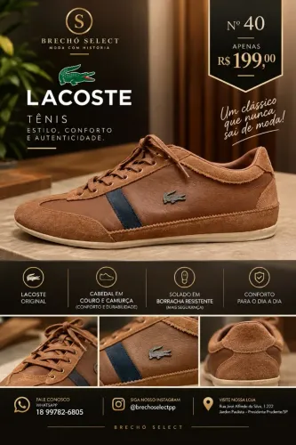 Tênis Lacoste Original - Nº 40 (excelente estado)