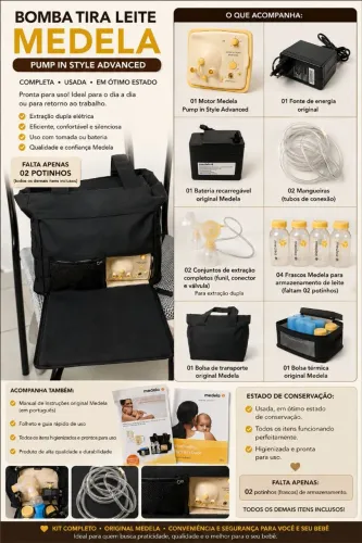 Medela Pump in Style - Extrator de Leite Materno Elétrico Duplo Completo