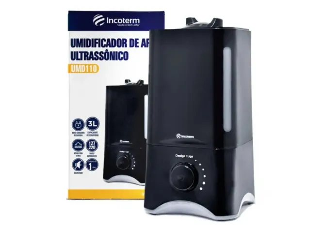 UMIDIFICADOR DE AR ULTRASSÔNICO INCOTERM 3 LITROS
