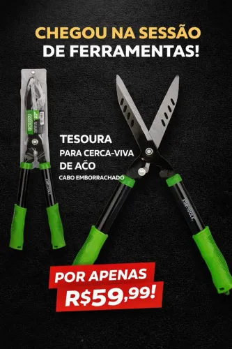 Tesoura De Poda De Aço Cabo Emborrachado 22