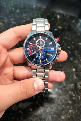 Relógio CURREN 8395 Azul - Foto Real - Novo com Caixa