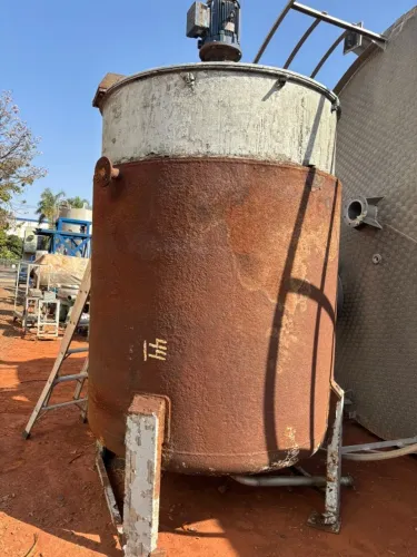 Tanque Misturador Encamisado em Aço Inox Agitação Tipo Cowles