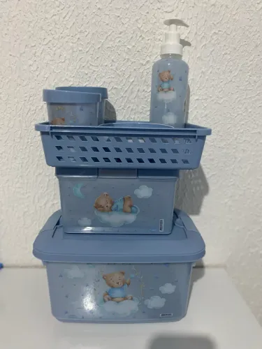 Kit higiene com caixa organizadora