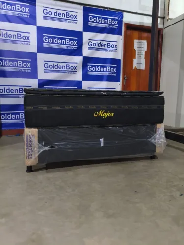 Cama casal com colchão molas ensacadas e espuma selada d33