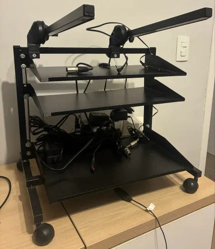 Rack amplificador periféricos mesa de som