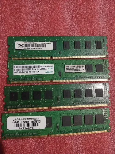 Kit memoria ram ddr3 para pc, cada uma 4gb/16gb ao todo