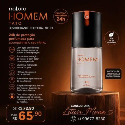 Natura homem tato 100ml