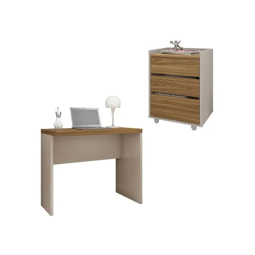 Mesa e gaveteiro para escritório 