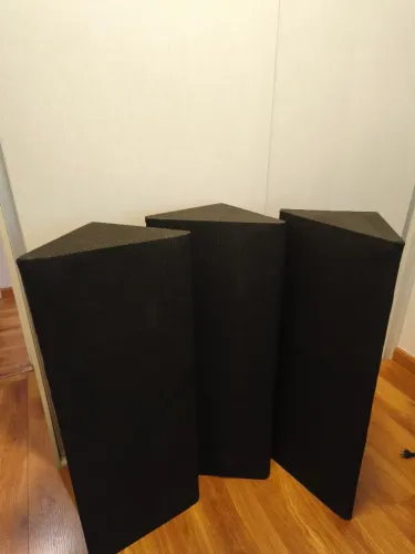 Bass Trap Preto Placa Acústica Lã de Rocha