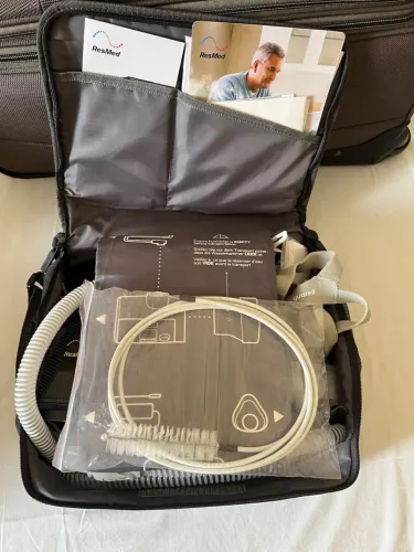CPAP ResMed AirSense 10 Autoset Elite com umidificador e máscara nasal