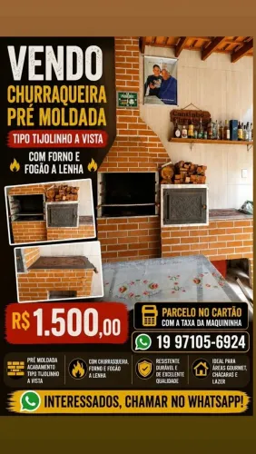 Churrasqueira com fogão a lenha 