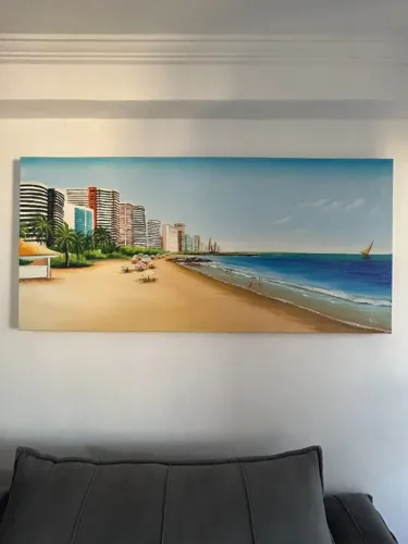 Quadro Decorativo Vista da Beira-Mar de Fortaleza (1,50m x 70cm)