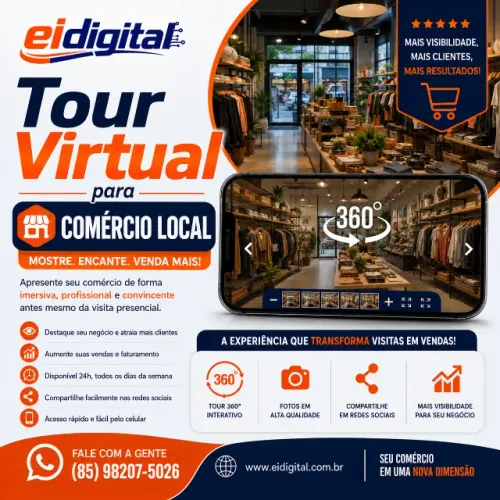 Tour Virtual 360° para Lojas e Comércio - Mostre seu Negócio Online