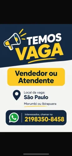 VAGA PARA VENDEDOR