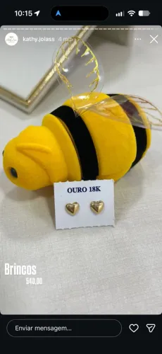 Brinco ouro 18k