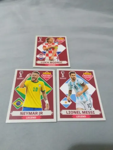 Kit figurinhas legends bordô originais Neymar, Messi, Modric