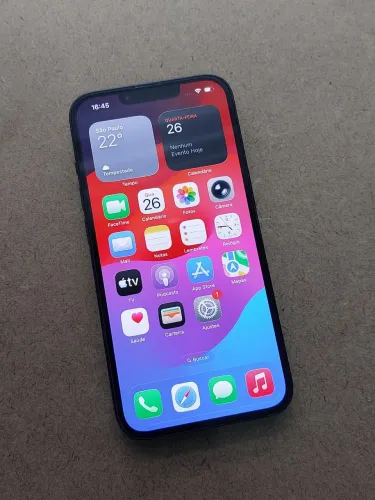iPhone 14 azul, sem riscos ou troca de peças