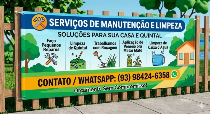 Serviços de limpeza e pequenos reparos
