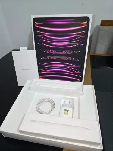 iPad Pro 6ª Geração Apple, 12.9", 256GB, M2 + Caneta Apple pencil 2°geração com NF