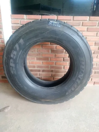 Pneu 275/80R22.5 Borrachudo - 1ª Reforma - Carcaça Dunlop (Zero)