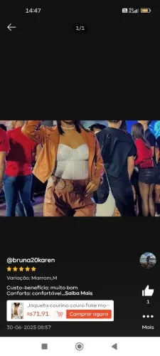 Jaqueta couro fake