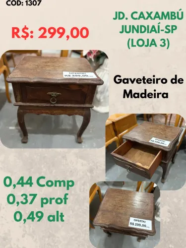 Gaveteiro de Madeira - 1 un