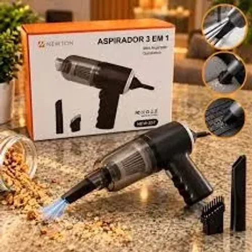 ASPIRADOR DE PÓ PORTATIL 3 EM 1- PAGUE SO NA ENTREGA 