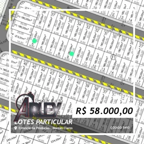 Lotes no Estância da Produção, com 180m²