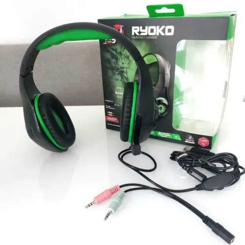 Headset Gamer P3 ELG Ryoko LED Verde