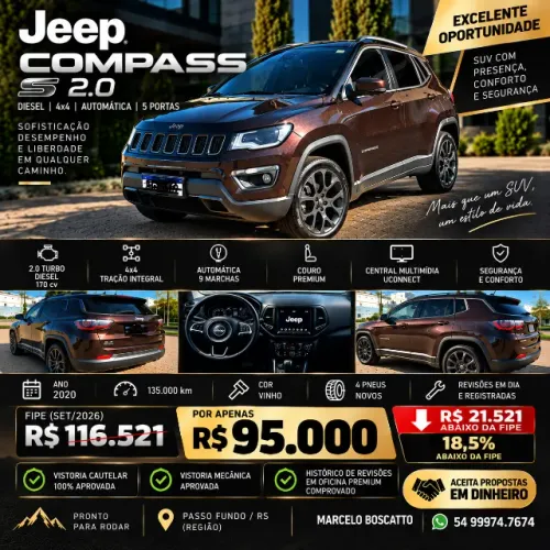 Jeep Compass S 2.0 4X4 TB 16V Diesel Aut. 2020