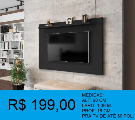 Painel com Prateleira ideal para Tv´s 49 POl