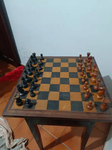 Mesa De Xadrez Antiga Anos 70 - Vintage