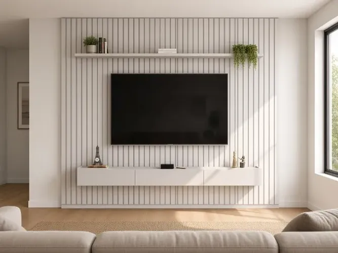 Conjunto Painel e Bancada Pratic Ripado 2,23m (NOVO A PRONTA ENTREGA)