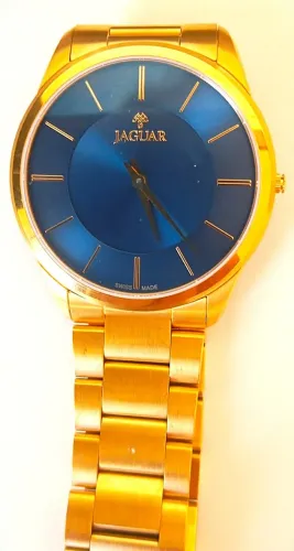 Relógio Jaguar Aura Masculino Dourado Analógico - na Caixa