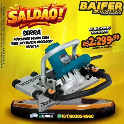 Serra Mármore 1450W Com Base Inclinada 4100hn2r Makita