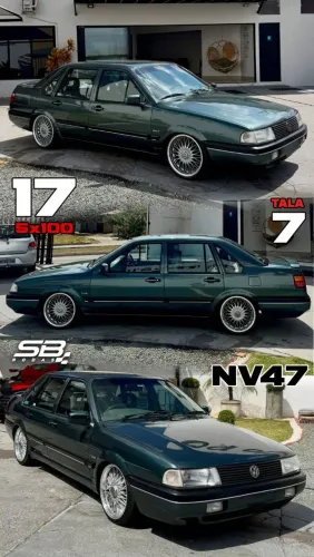 Rodas aro 17 Bbs Noova Nv47 Prata com borda Volkswagen novas