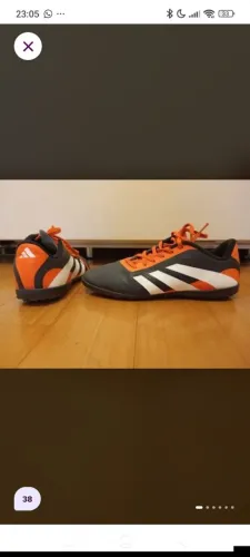 chuteira society adidas predator artilheira 24 unissex - preto+laranja