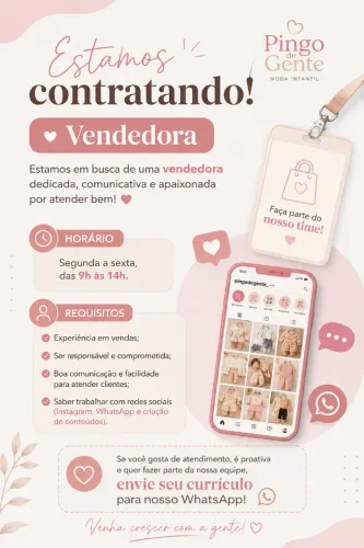 Vaga de vendedora
