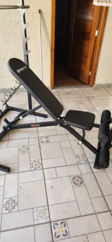 Banco e Rack Pro 10x1 MegaGym - Estação Completa p/ Musculação (Semi-novo)