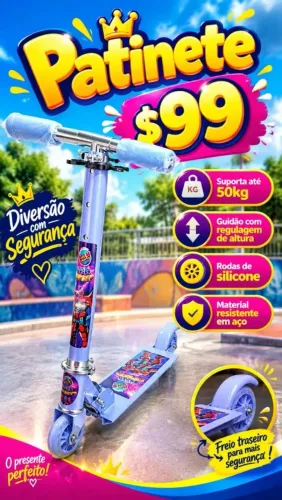 Patinete infantil de ferro Super PrOmO