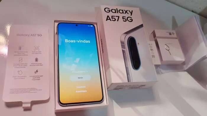 A57 azul claro 256gb 5g 8gb Ram novo na caixa