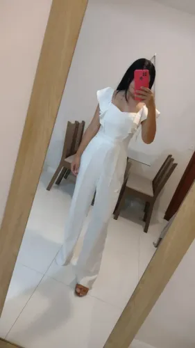 Macacão branco feminino 