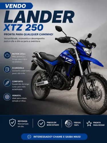 Yamaha XTZ 250 Lander - Pronta para Rodar!