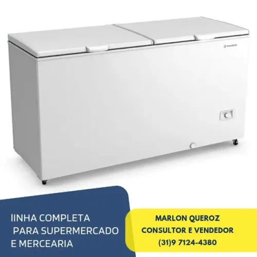 Congelador Horizontal 2 Tampas 546L Metalfrio Novo