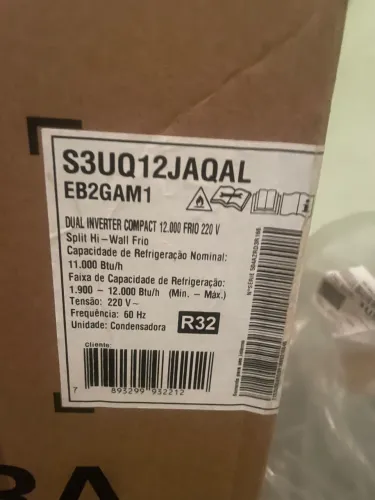 Ar condicionado LG 12000 BTU - Novo na caixa