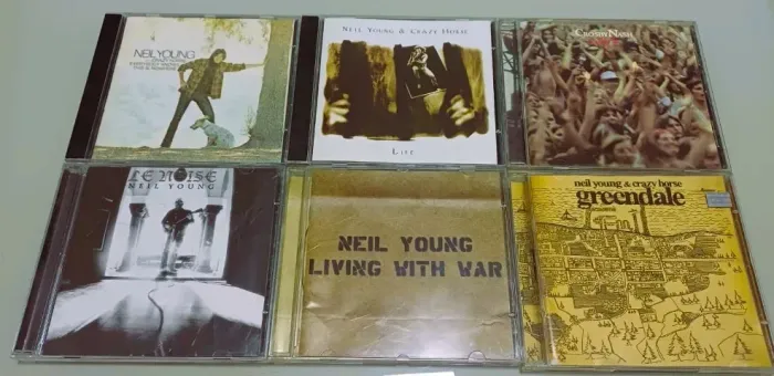 Lote de CDs Neil Young & Crosby/Nash - Coleção Rock Clássico