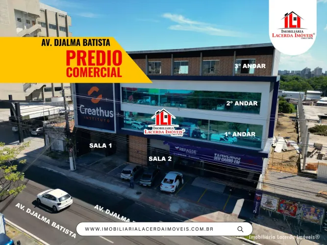 Prédio Comercial na Av. Djalma Batista com 930m² e 30 Vagas de Garagem