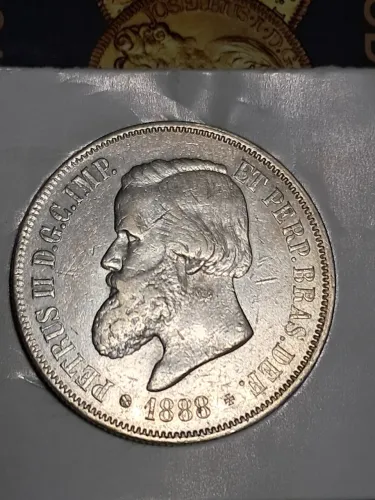 Moeda 2000 Réis - Brasil - 1888 - Prata 0.900