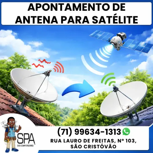 Apontamento de antena para satélite