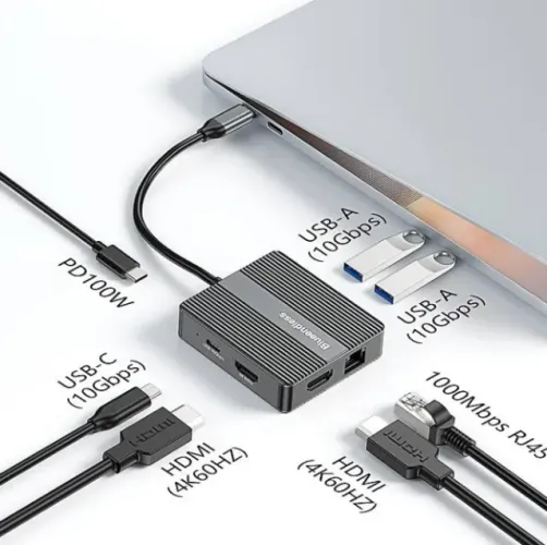 Hub USB-c 7 em 1